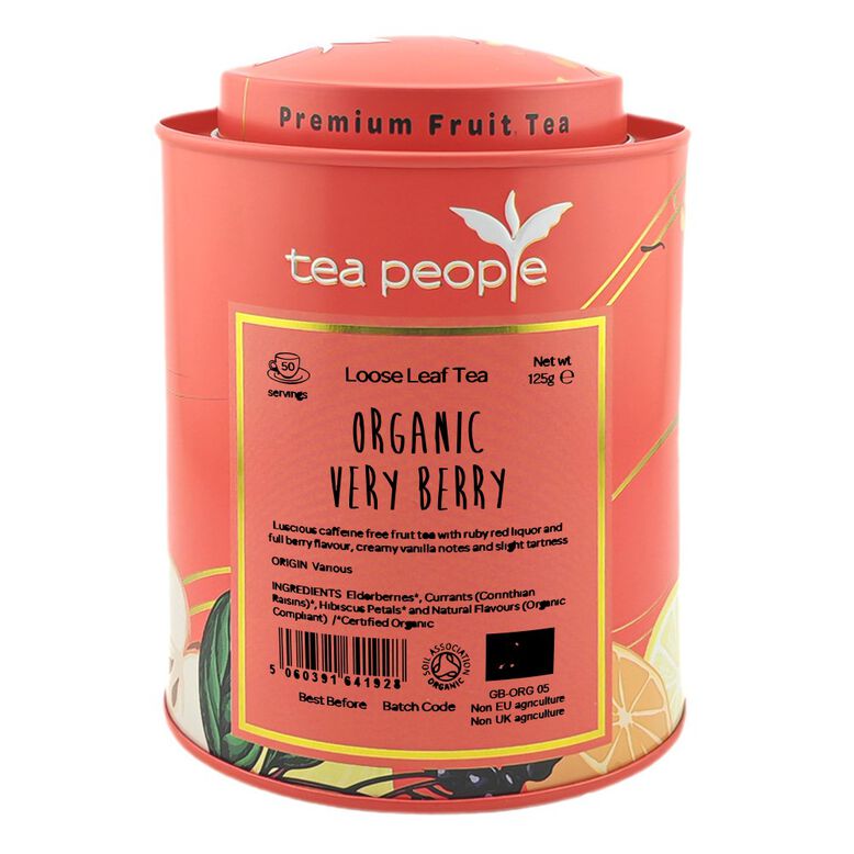 Organic Very Berry -125g Loose Leaf Tea in Tin Caddy, , hi-res
